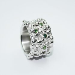 Silberring  Turmaline