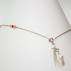 Criss Cross Rosa Koralle Kette